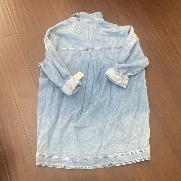 Free People Nuray Denim Shirt Dress NWT size S - Picture 3 of 4